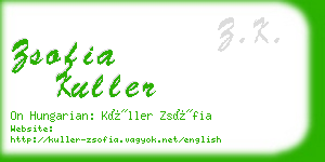 zsofia kuller business card